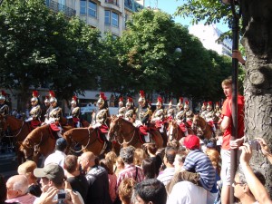 Bastille Parade - cavalry get ready Bastille Parade - cavalry