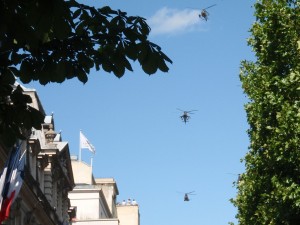 Bastille Parade - helicopters