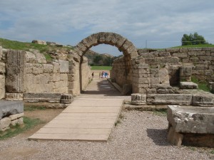 Entrance to ancient Olympic games stadium