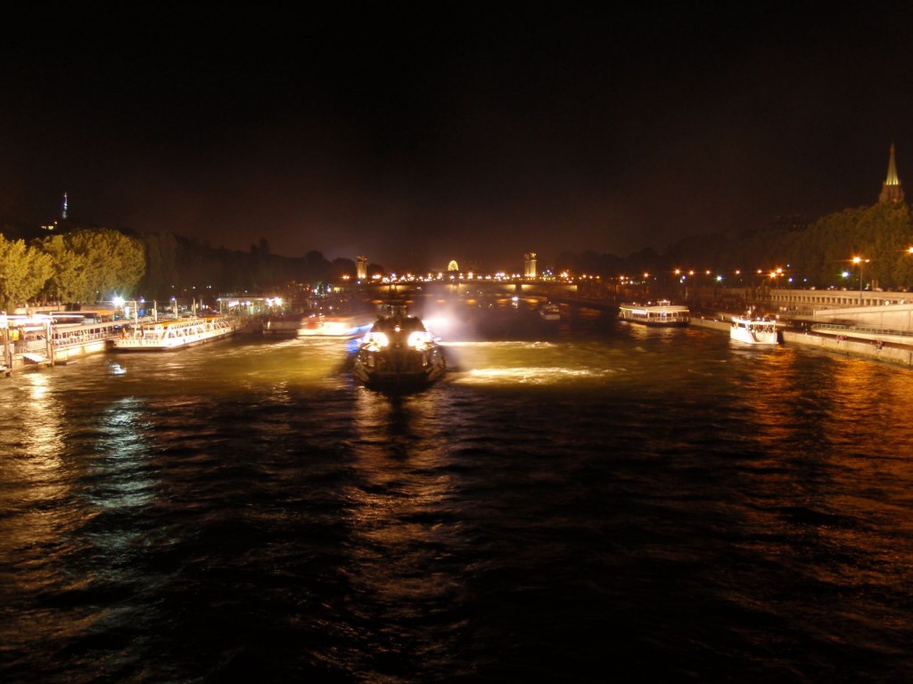 Paris Seine River on Bastille Day Paris Seine River on Bastille Day