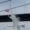 Scandinavia: Cruising underneath the Great Belt Bridge Passing under Great Belt Bridge, Denmark