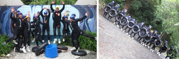 Waitomo black water rafting: choosing the tube