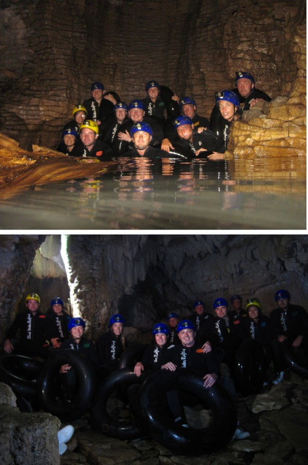With the BWR team inside the Ruakuri Cave