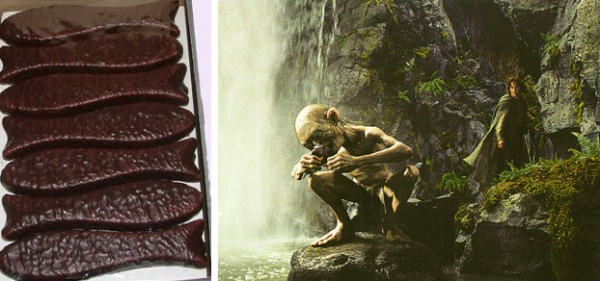 The fish marshmallow and Gollum