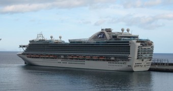 Ruby Princess cruise ship, docking in Madeira