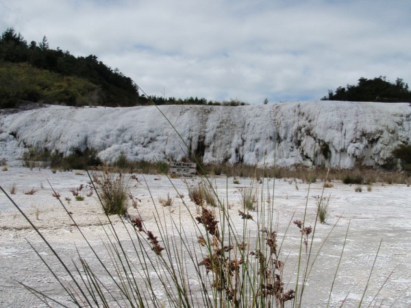 Beautiful fault scarp of the silica terraces, formed 131 AD by a massive earthquake