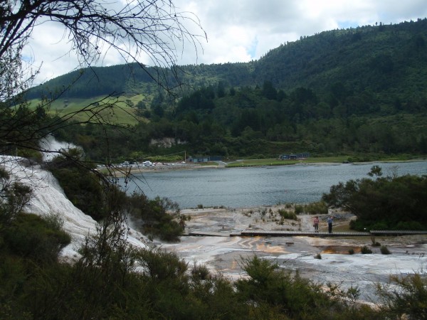 Some part of the geysers land is drowned under the Lake Ohakuri