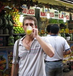 Wandering Earl with mango lassi