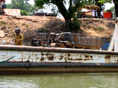 Combining #1 and #2: Homemade truck on raft!! Â© BikeandBoots