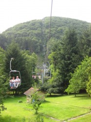 Chairlift to a Luxembourg Castle. Â© Suzy Guese