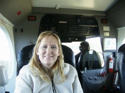 Jen inside the blimp. Â© Live Richly