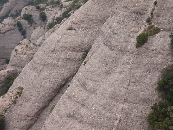 Rock climber, can you spot him?