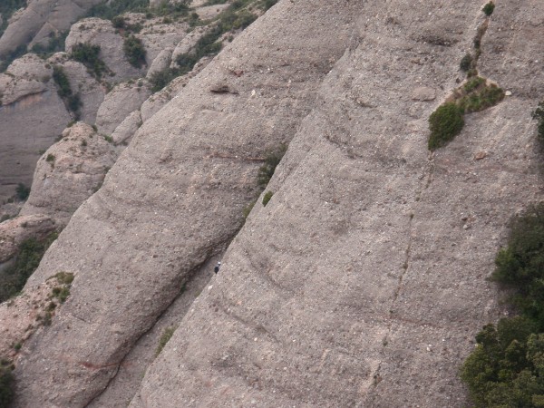 Montserrat Monastery - Rock climber Rock climber, can you spot him?