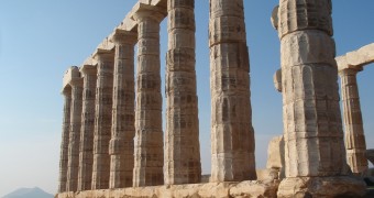 The Venerable Ancient Greek Ruins at Sounion: The Temple of Poseidon Temple of Poseidon at Sounion Greece