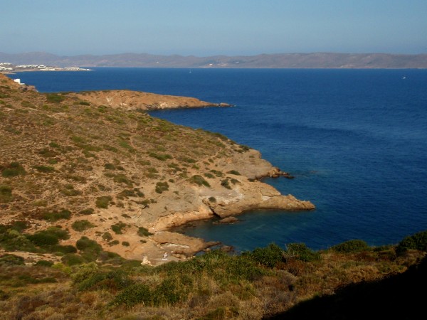 Sounion coast of Attica Peninsula overlooking the Aegean Sea