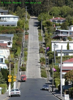 Baldwin Street, photo courtesy of Ulrich Neumann Â© at www.nzpix.com