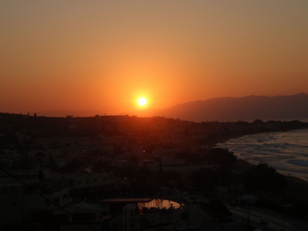 Sunset at Kato Stalos, Crete Island, Greece