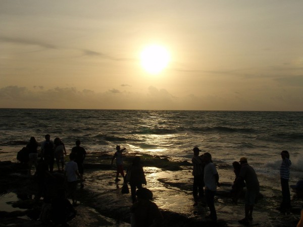Silver sunset in Tanah Lot, Bali, Indonesia