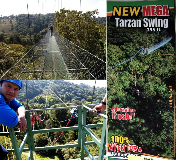 Tarzan swing in Monteverde, Costa Rica