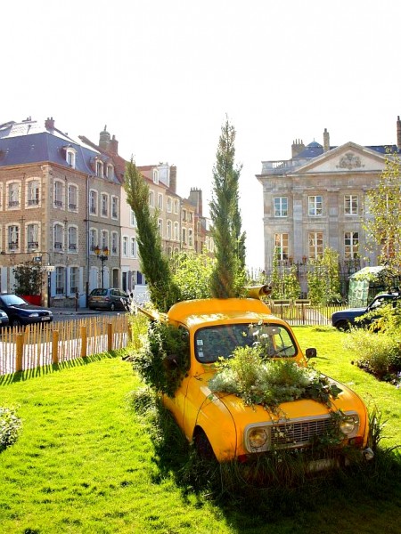 France by Globe Trotter Girls - The "car wreck park" in the medieval town center of Boulogne-Sur-Mer