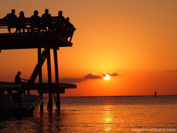 Sunset at Roatan, Honduras. 