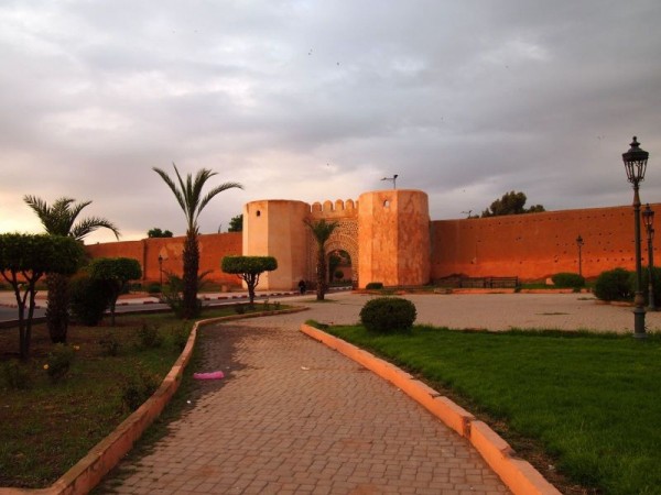 The gate to the medina quarter of Marrakech, Morocco