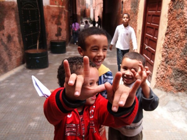 Local kids - Medina Quarter of Marrakech, Morocco