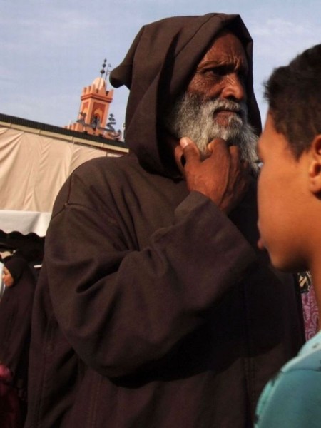 A man spotted in Medina Quarter of Marrakech, Morocco