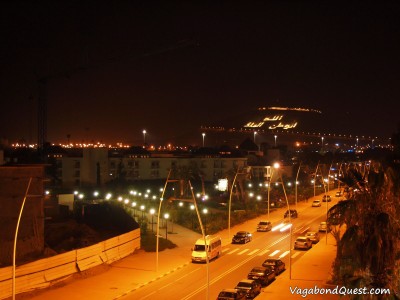 God, Country, and King, written on a hill (Agadir, Morocco)