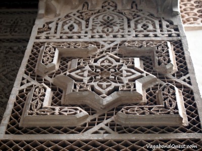 Wall decoration inside the Bahia Palace (Marrakech, Morocco)