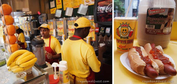 Lunch in Papaya King (near the New York Central Park) as in Seinfeld