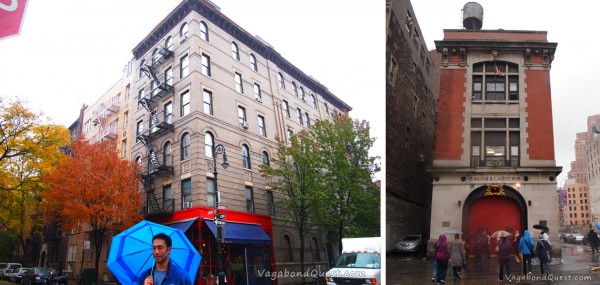 Left: Friends TV-show apartment. Right: Ghostbusters' fire station Left: Friends TV-show apartment. Right: Ghostbusters' fire station