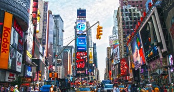 A Day’s Visit to New York City: Chasing the Stars, Meeting Harry Potter New York Times Square
