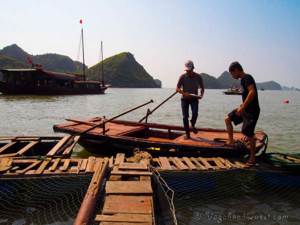 Wooden dock in Catba