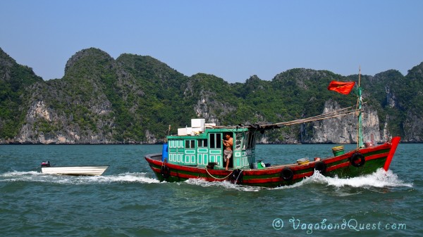 Floating house in Halong Bay