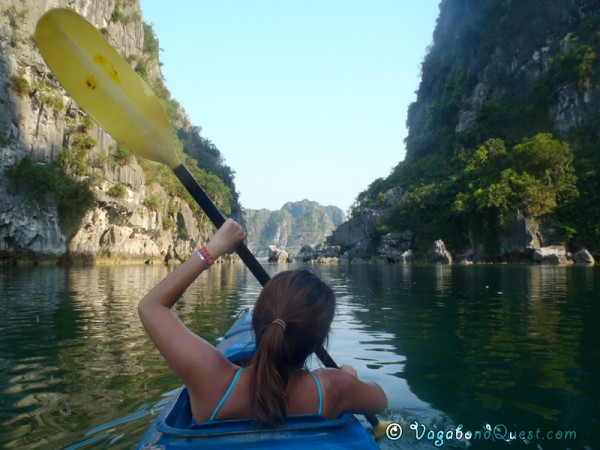 Kayaking in Halong Bay